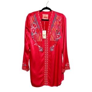 NWT‎ Johnny Was Biya Acacia Indie Boho Chic Tunic Top Dress Women Size S Luxury